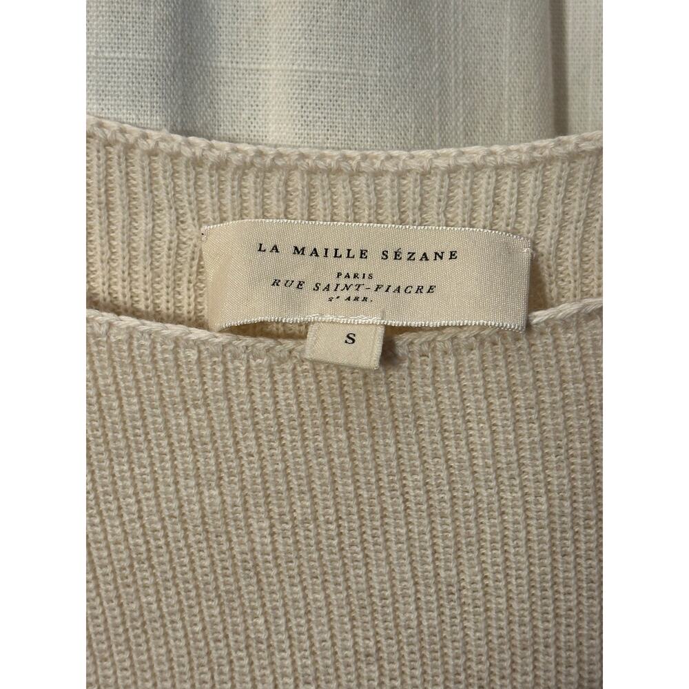 La Maille SEZANE Clement Jumper Merino Wool Striped Maternity Sweater Small - Picture 5 of 8
